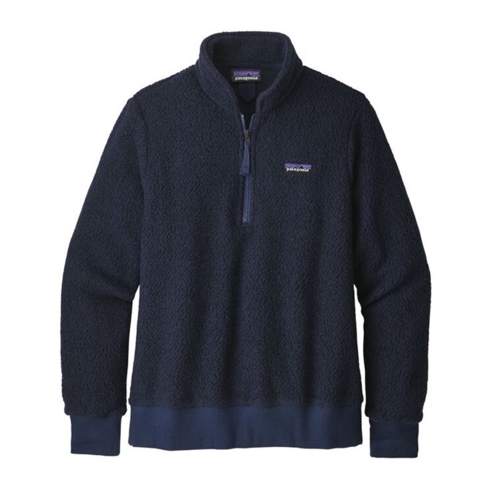 Patagonia Women's Navy Blue Woolyester Fleece Pullover Size Small Comfy